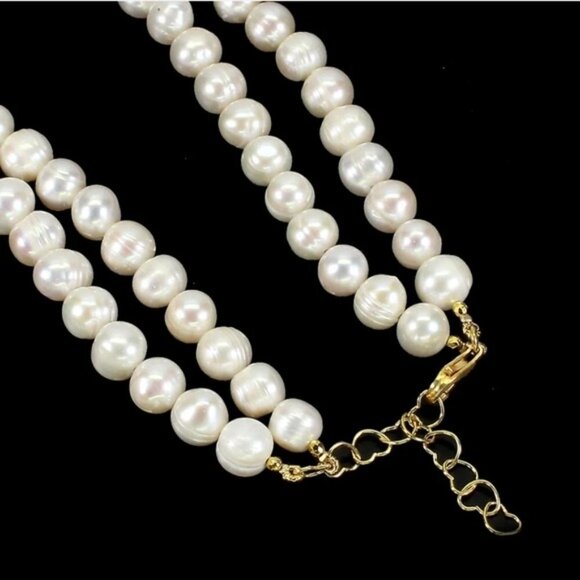 Natural Amethyst, Ametrine, Pearl‎ 925 Silver Necklace With Carved Stones - Picture 4 of 5